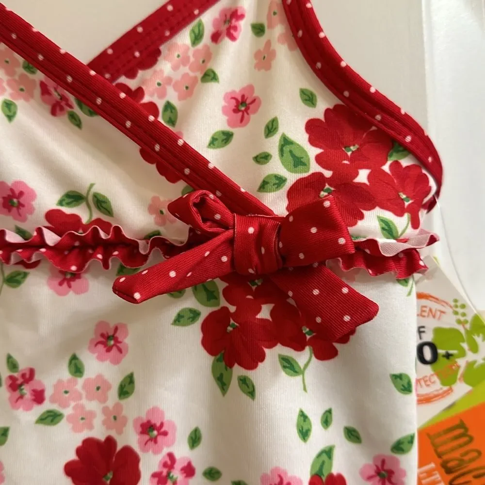 Penelope Mack Hibiscus Print One Piece Swimsuit NEW Size 6